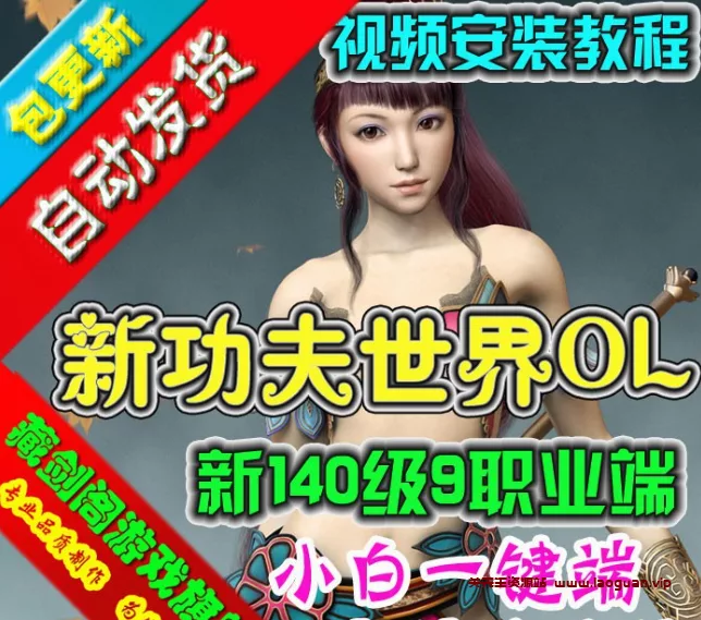 《新功夫世界》单机版一键端，3D武侠网游单机140级9职业GM刷元宝金钱经验- 关先生资源站