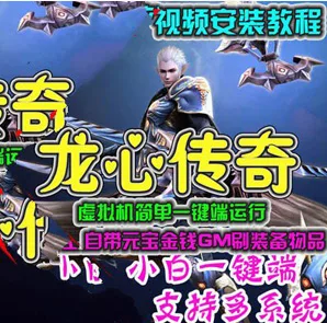 《龙心传奇》3D网游单机版，一键端带教程GM工具- 关先生资源站
