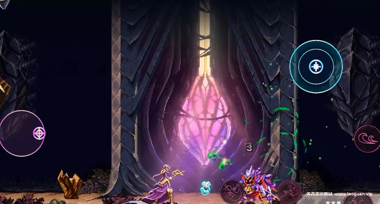 《影下九载》变身美少女战士带上守护小熊，在像素恶魔城中旋转跳跃- 关先生资源站