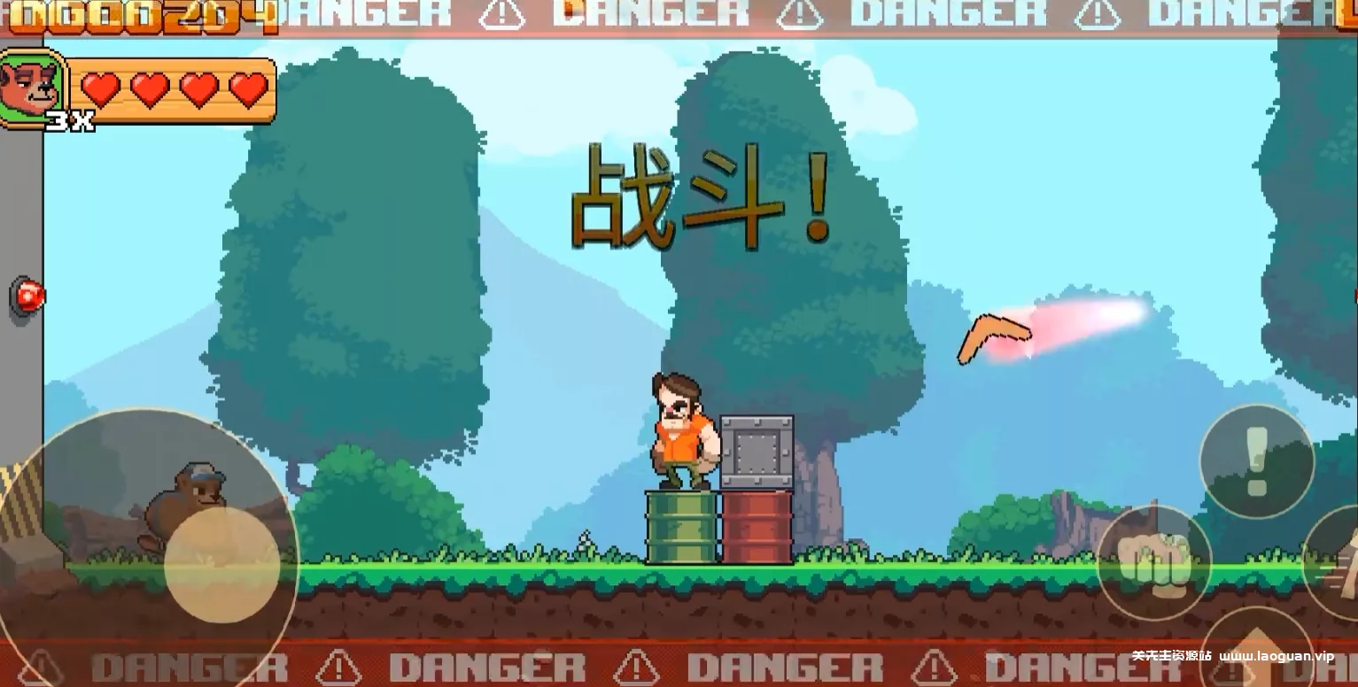 《伐木工大冒险》红胡子大叔帮助灰色大棕熊拯救家人并抵挡工业化侵蚀大自然的神奇冒险，很不错的像素游戏- 关先生资源站