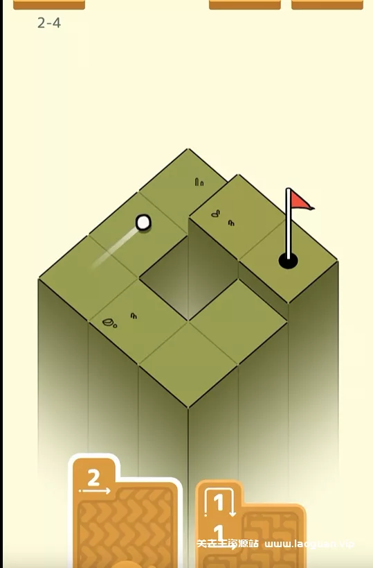 《高尔夫之巅》非常休闲的简约风格竖屏游戏，除了游戏玩法，bgm也很不错，用卡牌限制的方式来将球打进洞- 关先生资源站