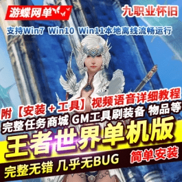 《王者世界》9职业汉化单机版稀有一键端任务完美基本无BUG- 关先生资源站