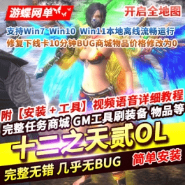 《十二之天贰OL》单机版稀有完整免虚拟机一键端GM工具修改教程- 关先生资源站