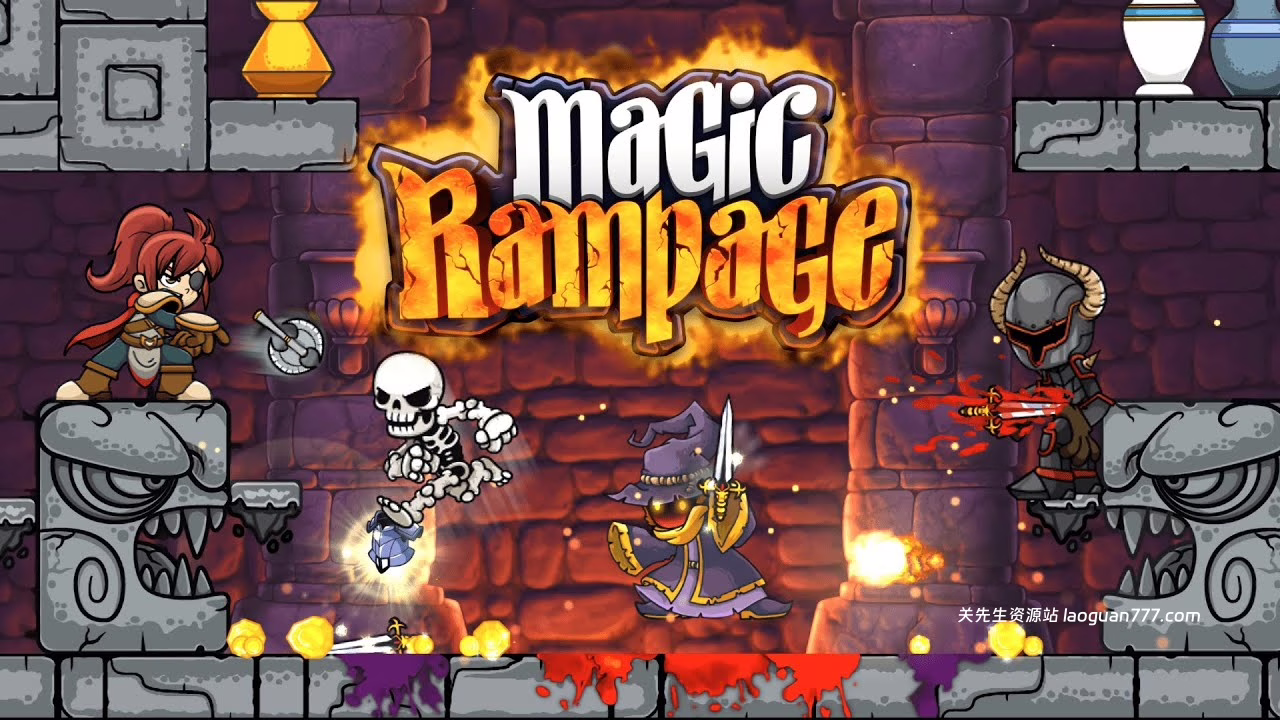 安卓手机游戏《魔法狂暴MagicRampagev7.7.3》[完整版]Steam移植充满动感的 RPG 平台游戏！- 关先生资源站