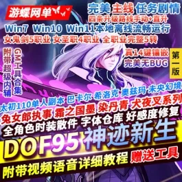《DOF》单机版95神迹新生全职业5转真14键镶嵌宽屏新时装GM工具- 关先生资源站